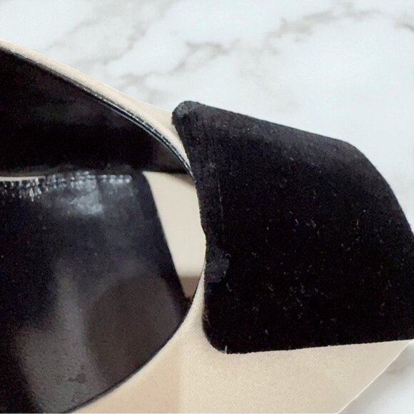 NIB Authentic Saint Laurent Franky 115 Satin Sandals Nero - Picture 8 of 11